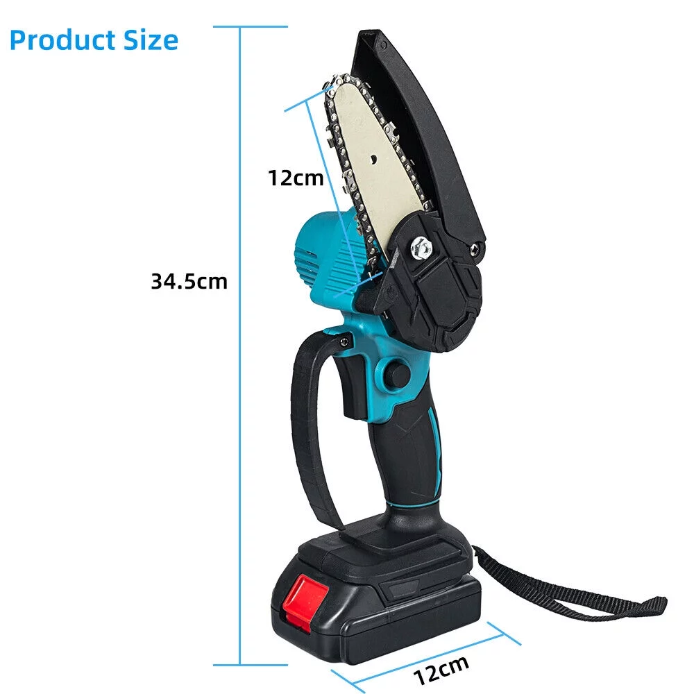 JahyShow 800 Watt Electric Mini Chain Saw, 4-Inch Handheld Cordless Cutter for Garden Pruning and Logging
