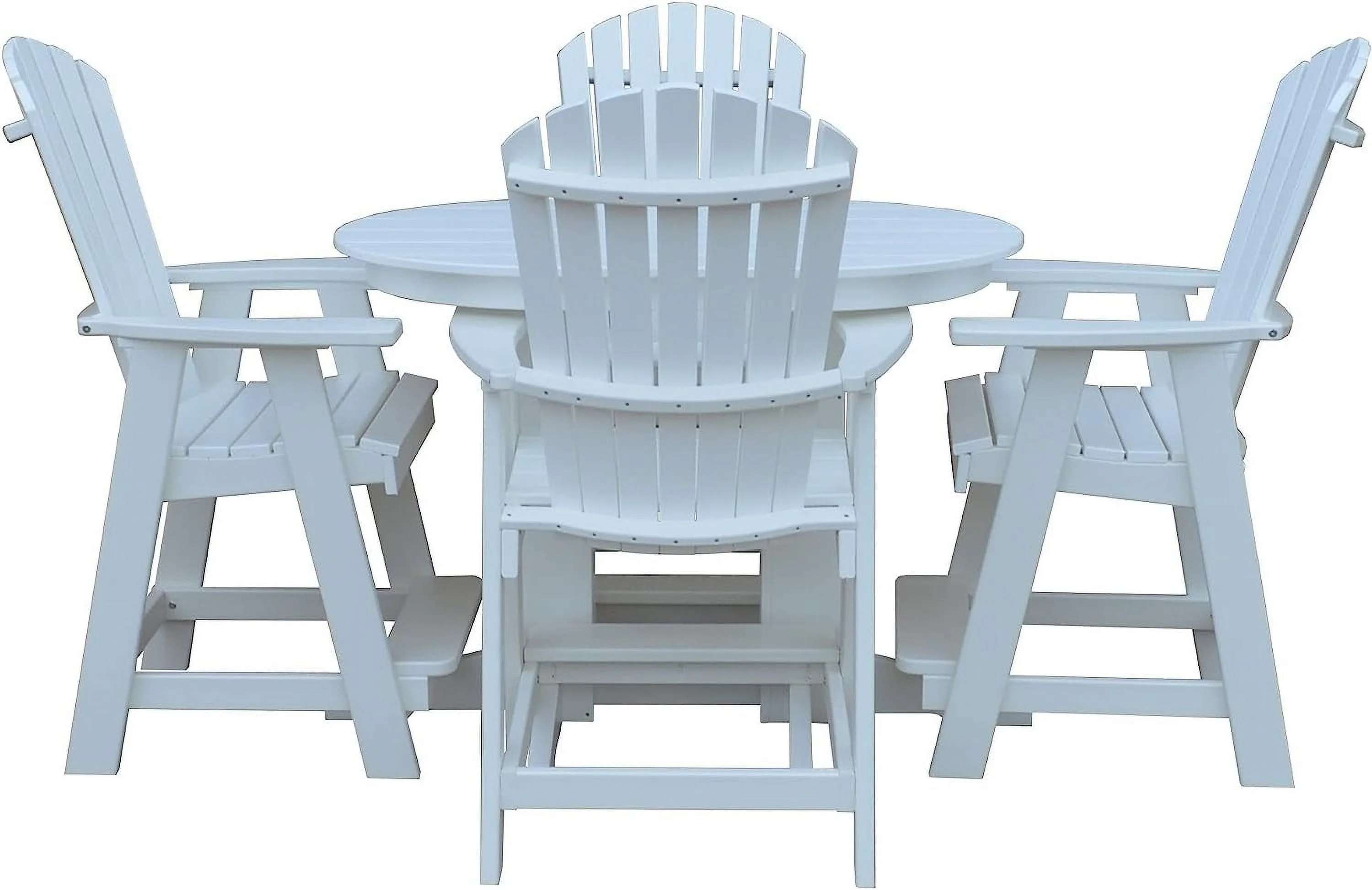 Oval Lime Green Poly 5-Piece Counter Height Table and Chair Set