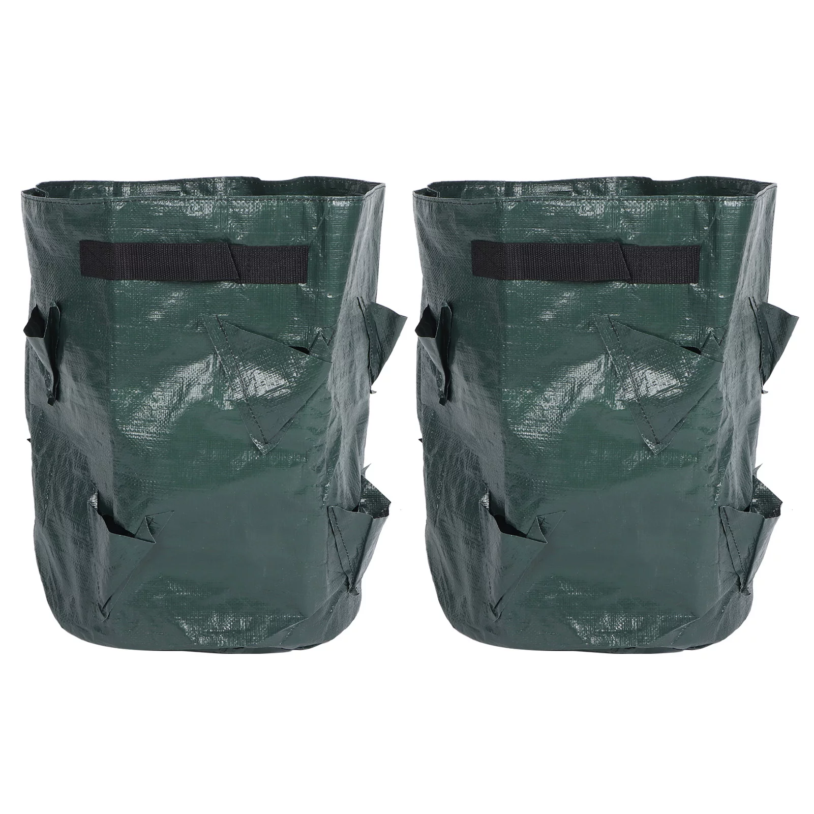 Verdant Touch Plant Grow Container 2PCS 10 Gallon Strawberry Planter Growing Bags Container with 8 Pocket for Indoor Outdoor