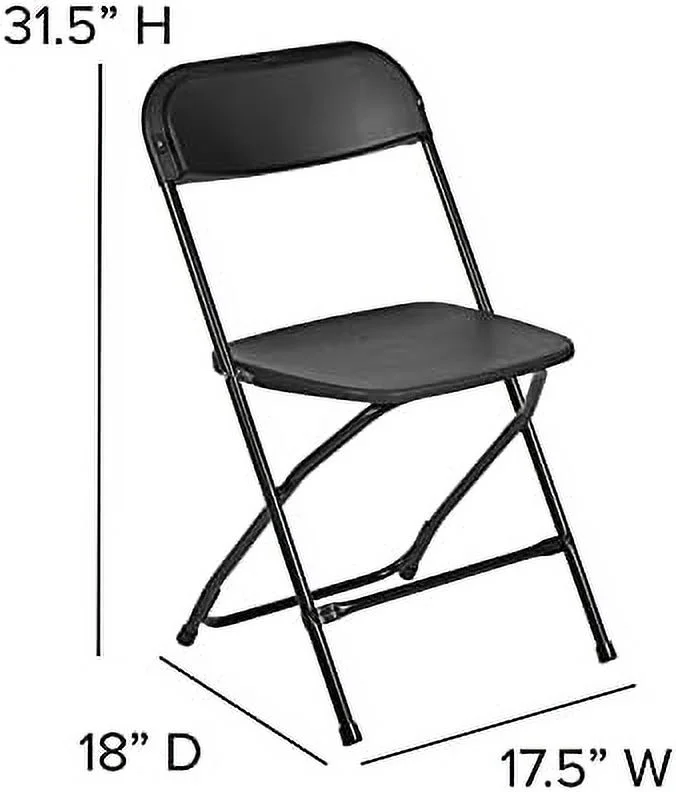 SJUIONG - White Plastic - 4 Pack 650LB Weight Capacity Comfortable Event Chair - Lightweight