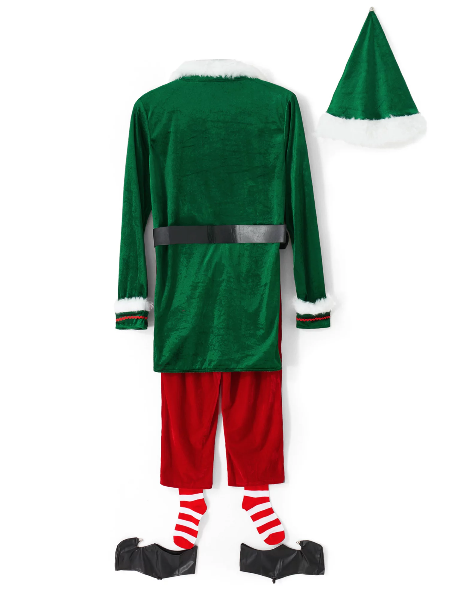 Douhoow Unisex Christmas Elf Cosplay Costume,Medieval Christmas Suit Santa Claus Fancy Dress