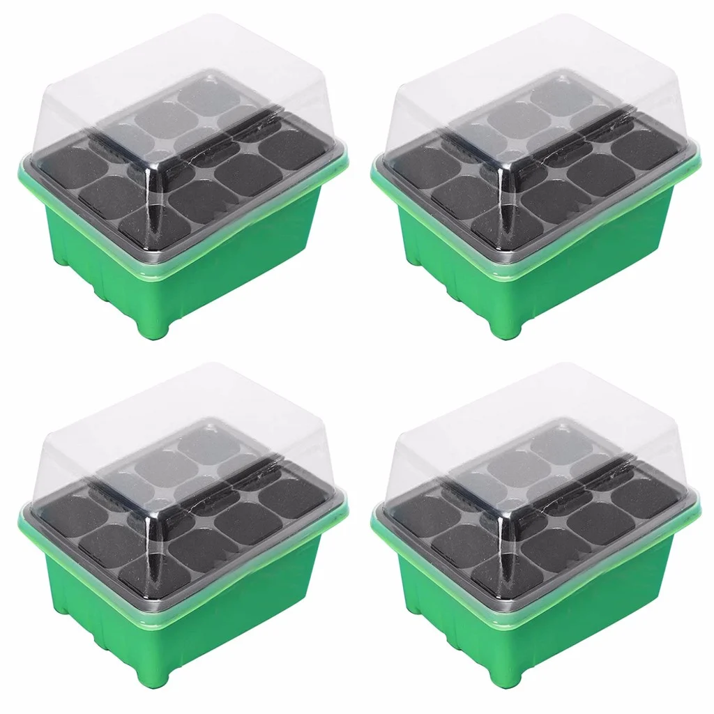 12 Cells Hole Nursery Pots Plant Seed Box Tray Insert Seeding Case