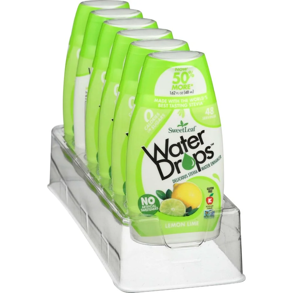 SweetLeaf Water Drops Lemon Lime Stevia Water Enhancer, 1.62 Fluid Ounce -- 12 per Case.