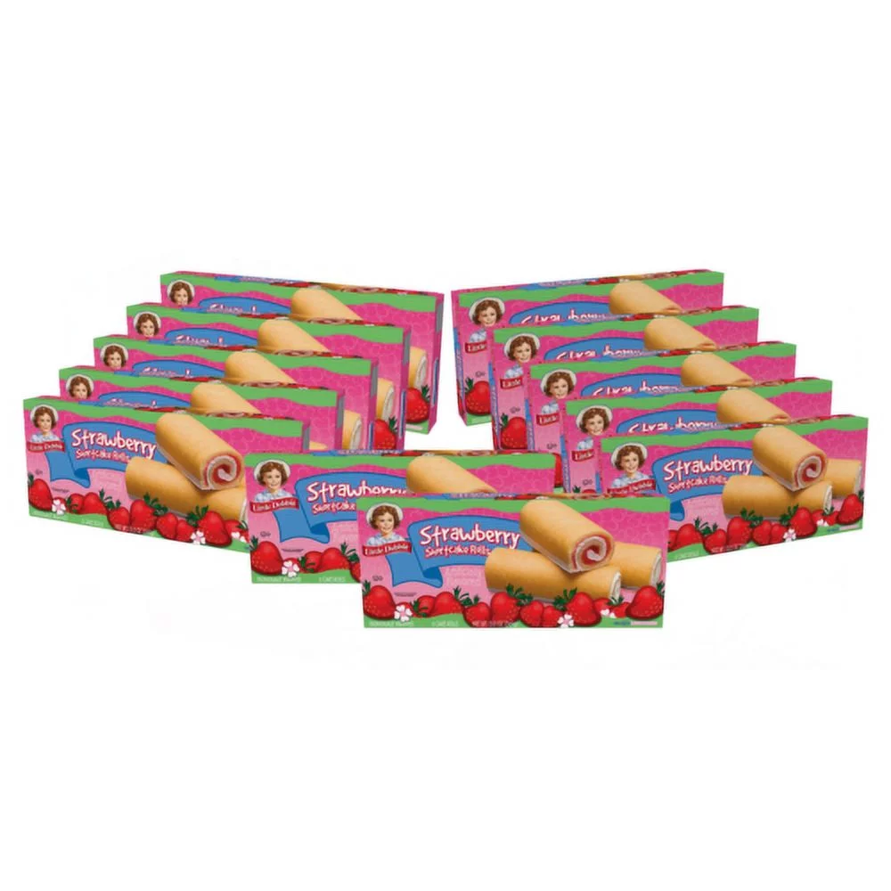 Little Debbie Snacks Strawberry Shortcake Rolls, 6-Count Box (Pack of 12 Boxes)