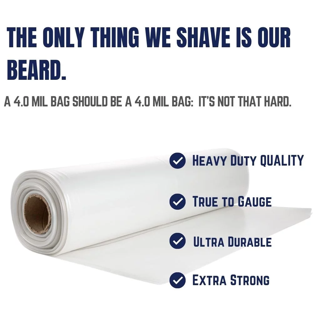 Plasticplace Clear Plastic Sheeting 4 Mil, 10'W x 100'H (1 Roll)