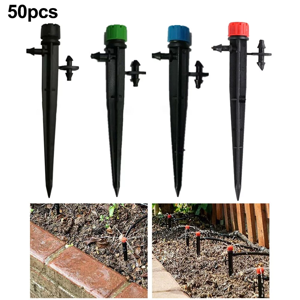50 Pcs Irrigation Drippers Drip Emitters Micro Spray Adjustable Sprinkler Garden