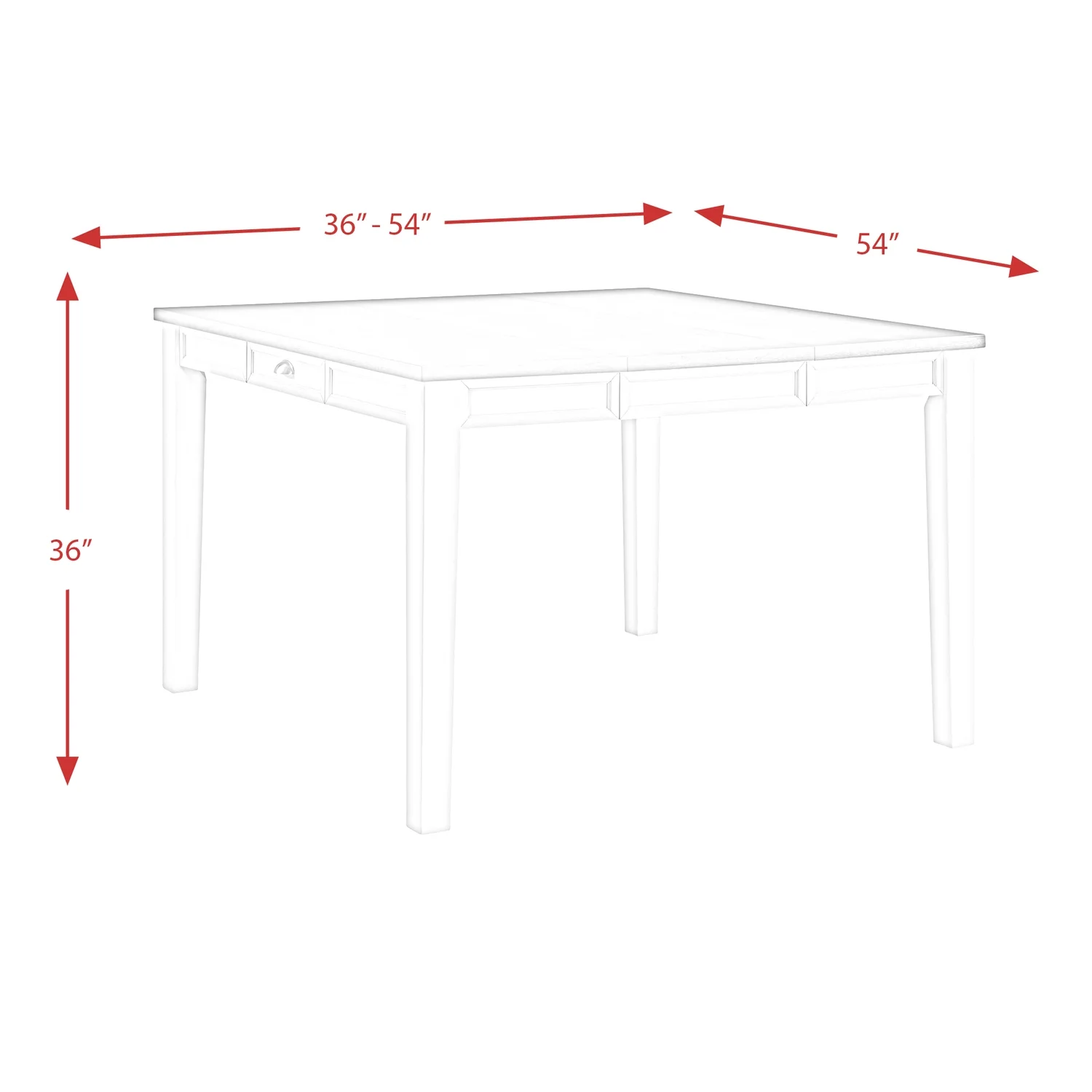 HomeStock Naturally Nice Two Tone 7Pc Counter Height Dining Set-Table & Six Chairs