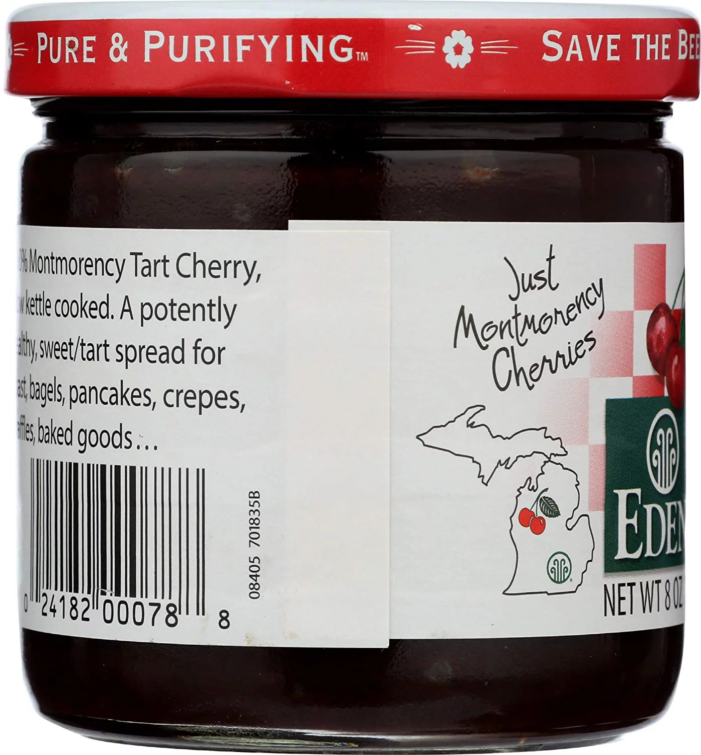 Eden Foods Organic Tart Cherry Butter -- 8 oz Pack of 3
