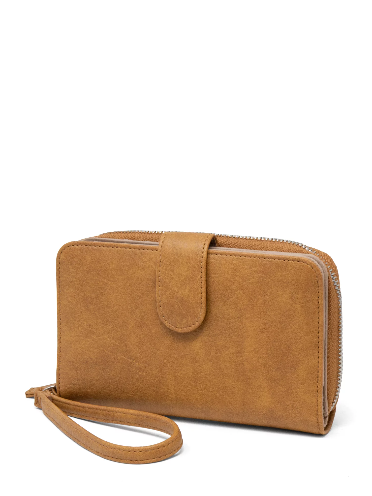 Koltov Vegan Leather Emily East West Tote with Willow Wallet, Black