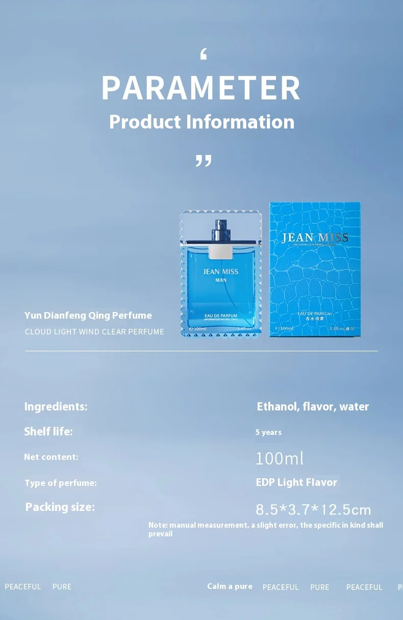 Jean Miss Men's Fragrance Eau De Toilette