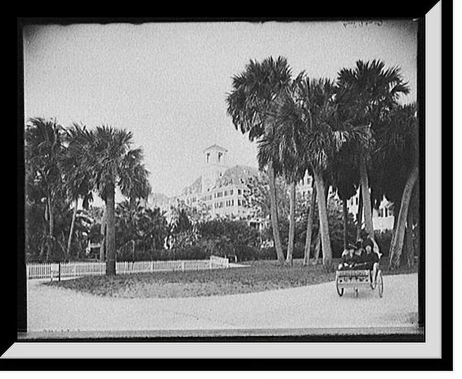 Historic Framed Print, [S.W. view, Royal Poinciana, Palm Beach, Fla.], 17-7/8