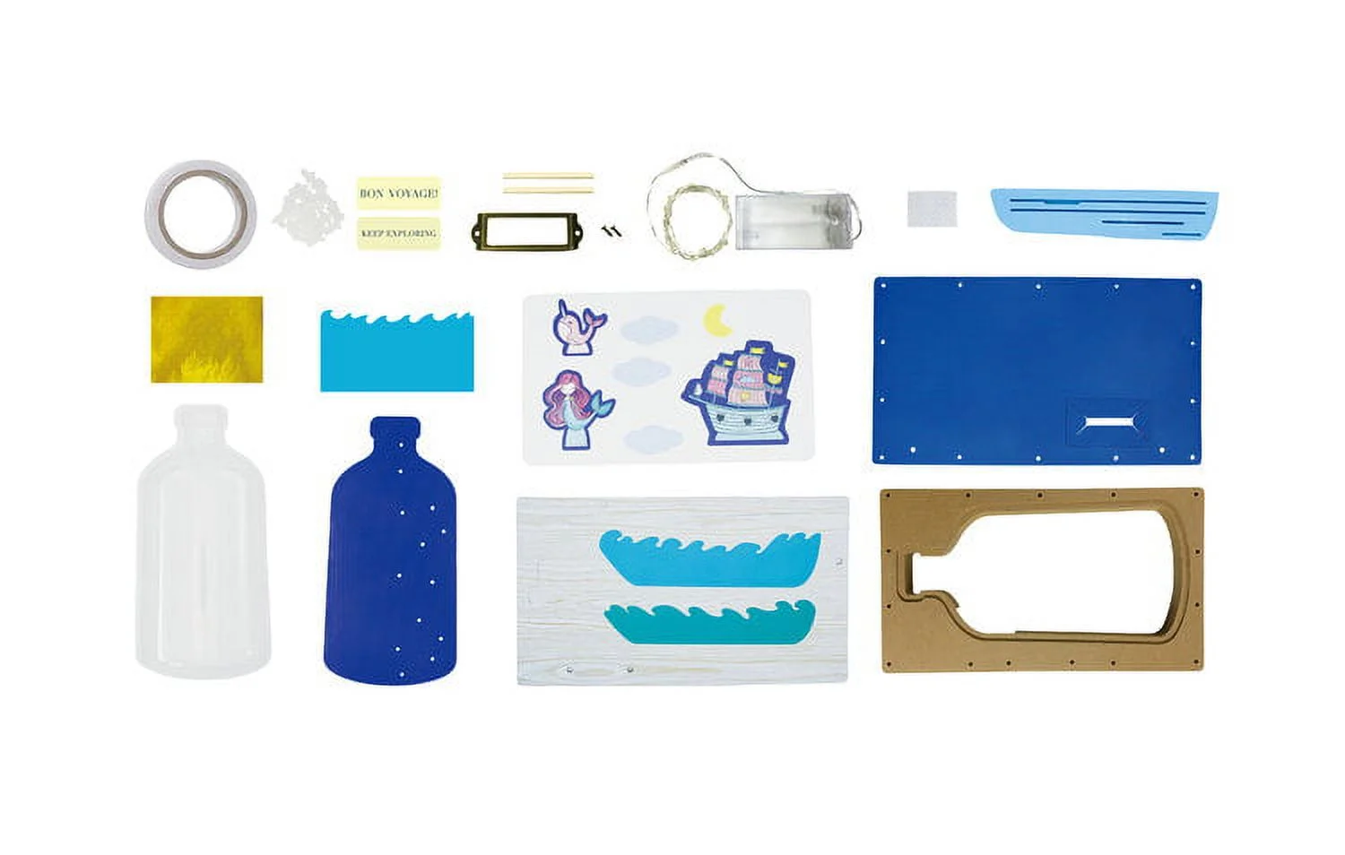 Bright Stripes Sea & Do Make a Light-Up Ship in a Bottle Craft Activity Kit