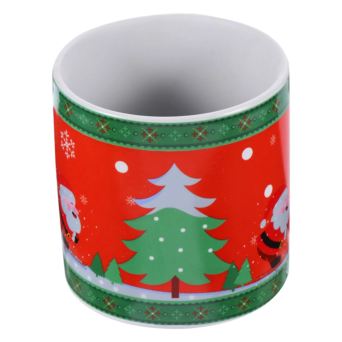 Hemoton Bonsai Pots Ceramic Flower Pots Christmas Pattern Plant Pots Without Plant