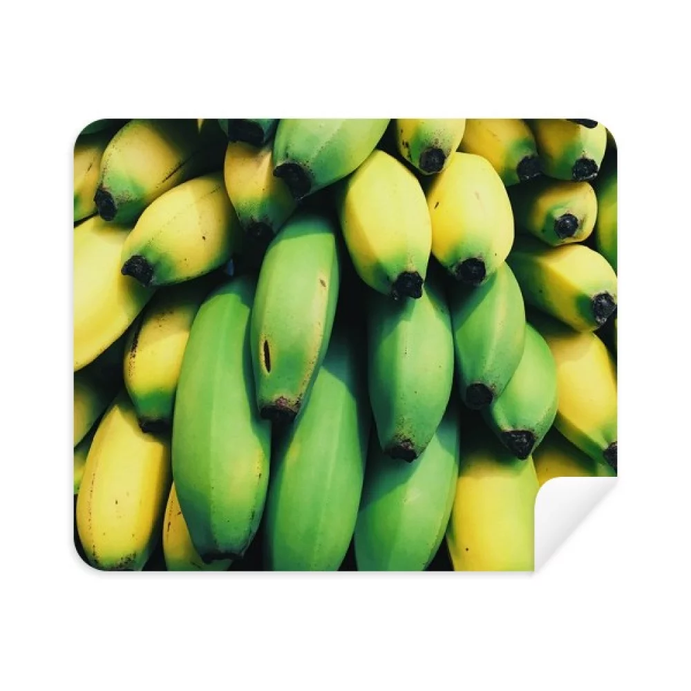 Fresh Fruits Yellow Banana Picture Cleaning Cloth Screen Cleaner 2pcs Suede Fabric