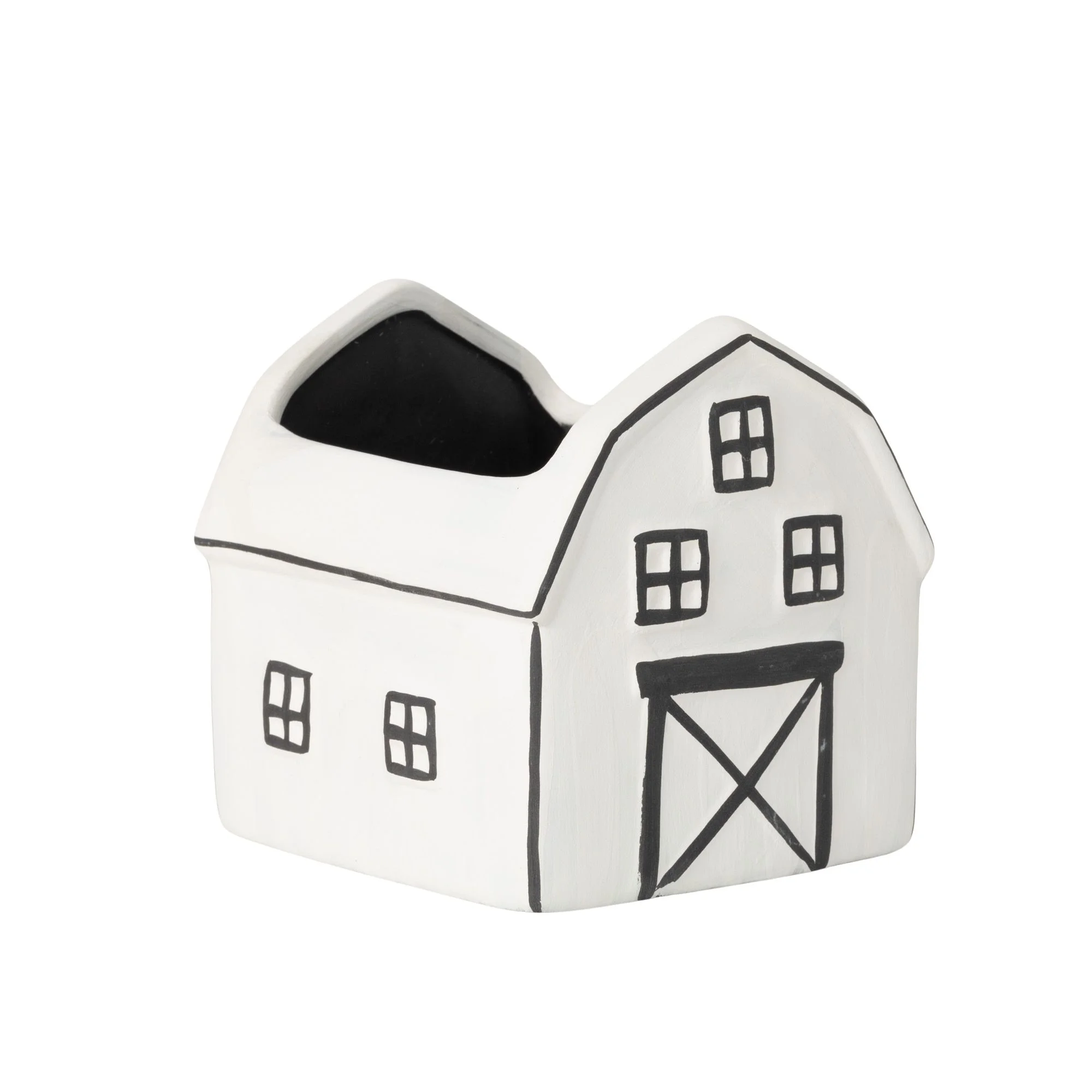 Sullivans Charming Black & White Ceramic Planter 4.5