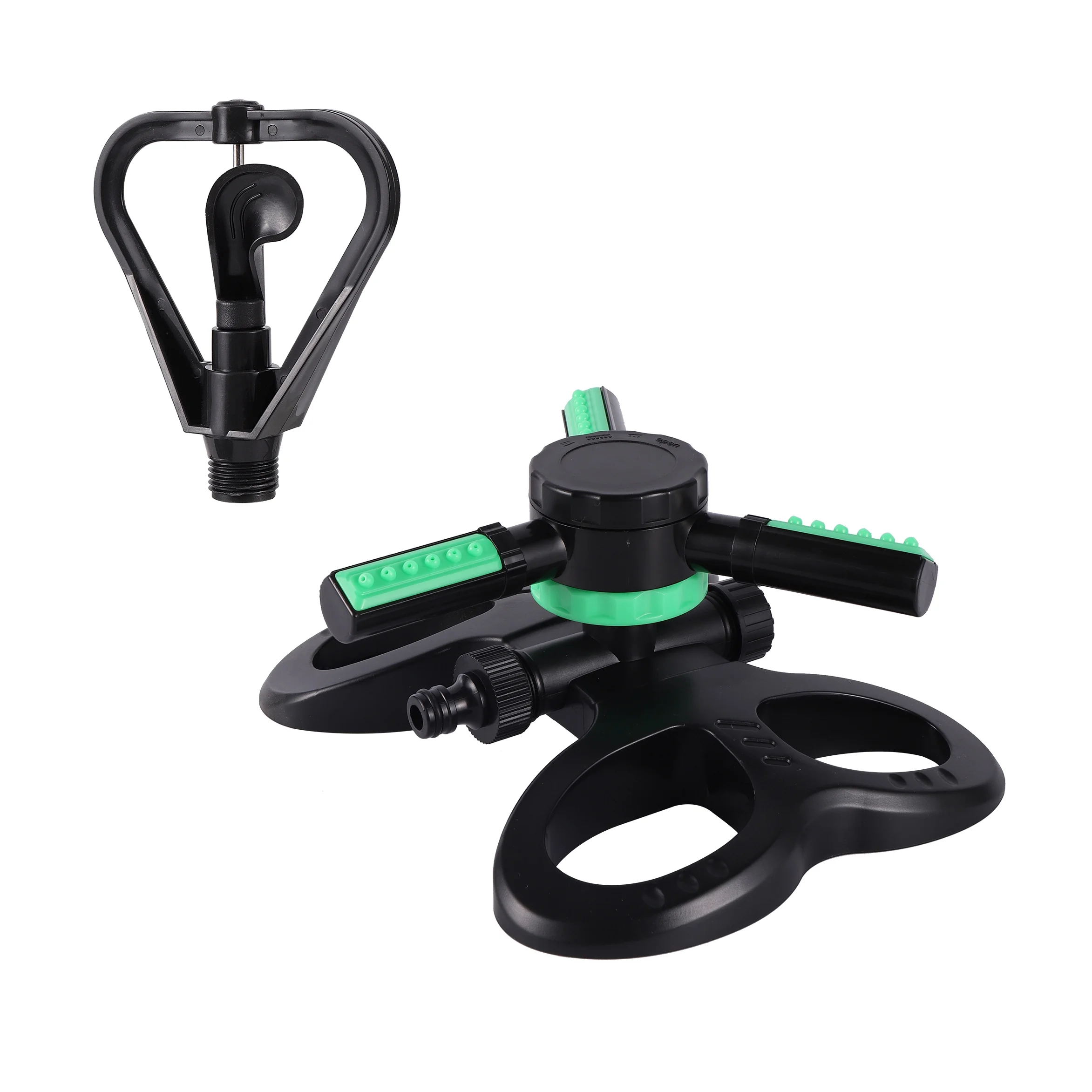 3-Arm °Automatic Rotating Sprinkler Lawn Vegetable Flower Irrigation Rotary Nozzle Trident Watering Nozzles Garden Supplies