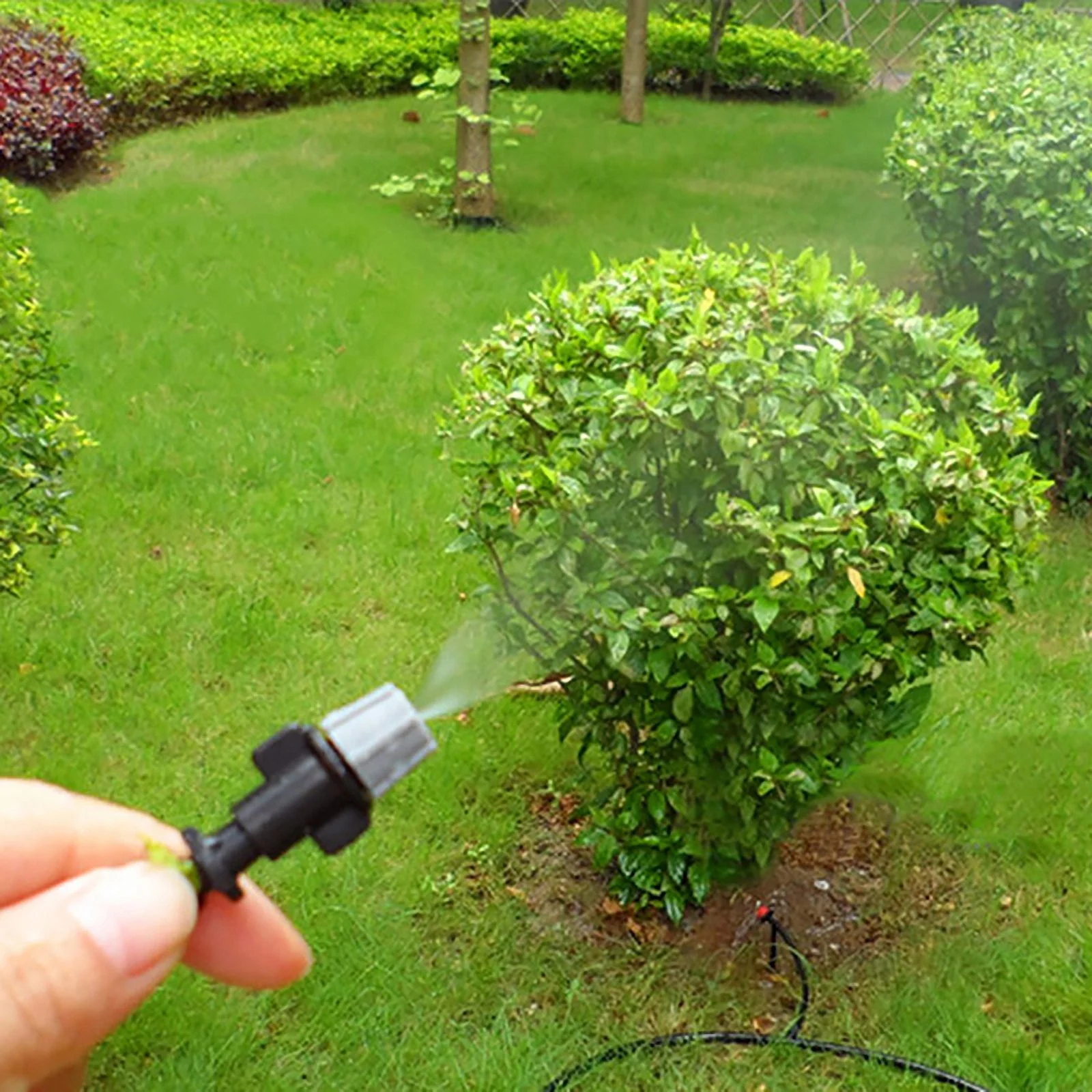 Gray Irrigation Sprinkler Greenhouse Misting Cooling Micro Irrigation Fogger With Single Barb Connect To 4/7mm Hose 200 Pcs