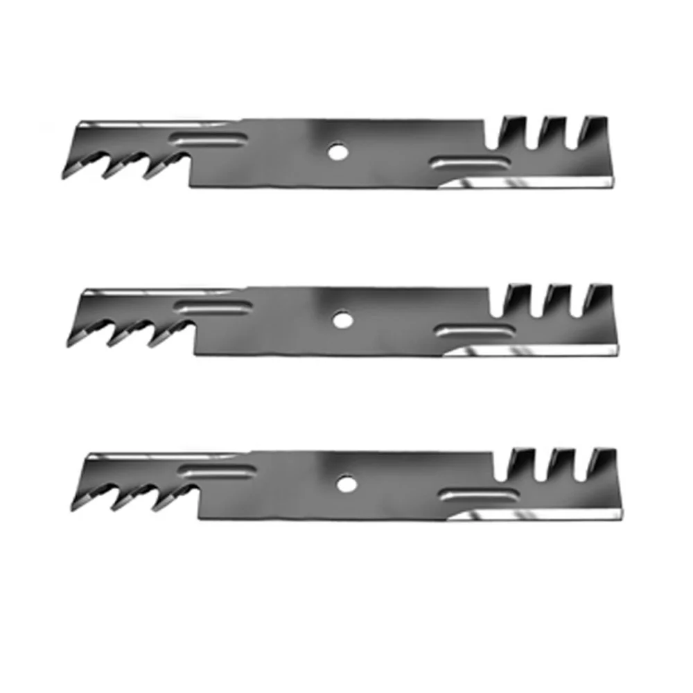 797704 3PK Toothed Mulching Blade Fits Hustler Mowers 18-1/2