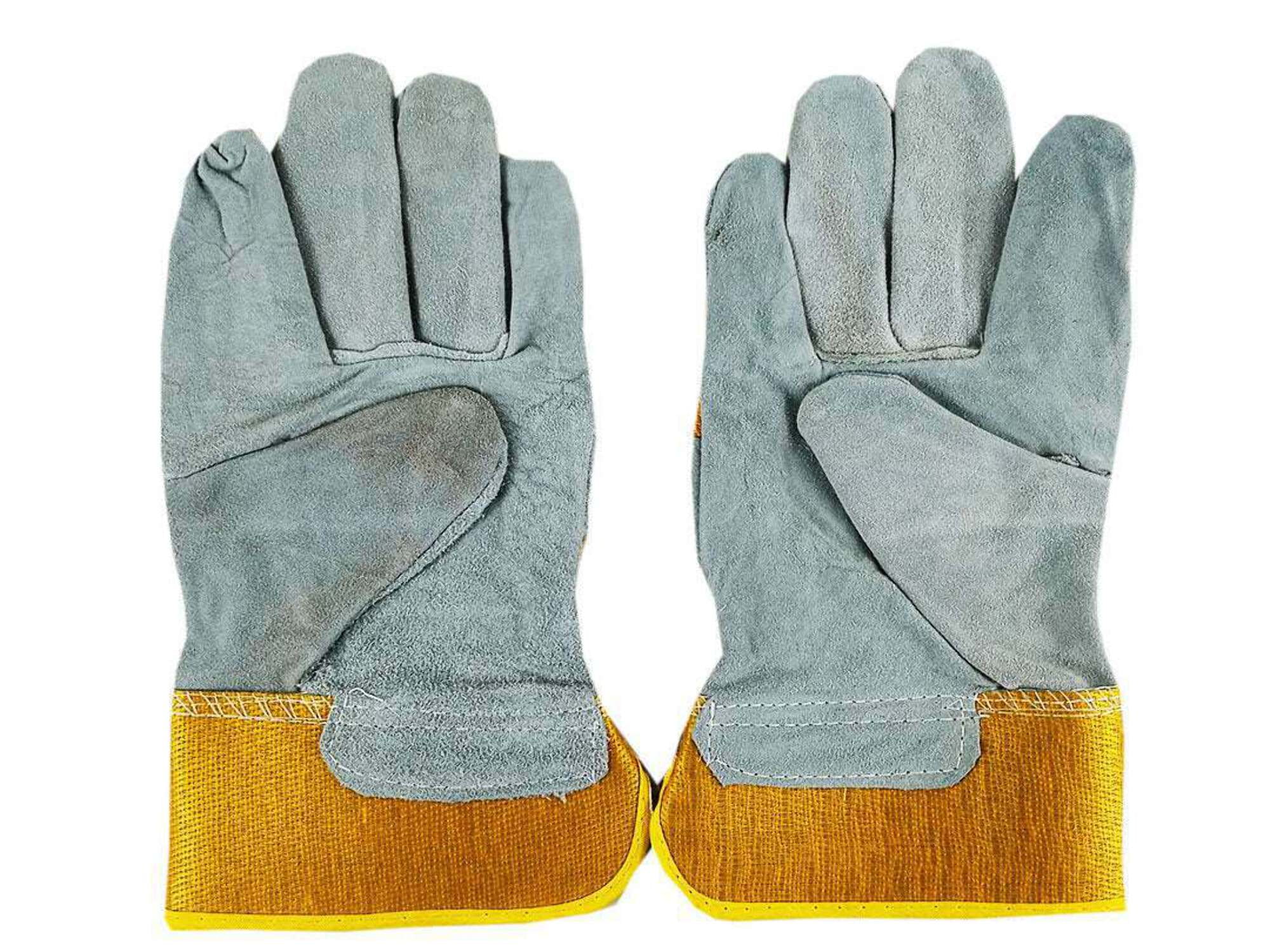 2 PACK Leather Safety Work Gloves Unisex Farmer Gardening DIY Heavy-Duty