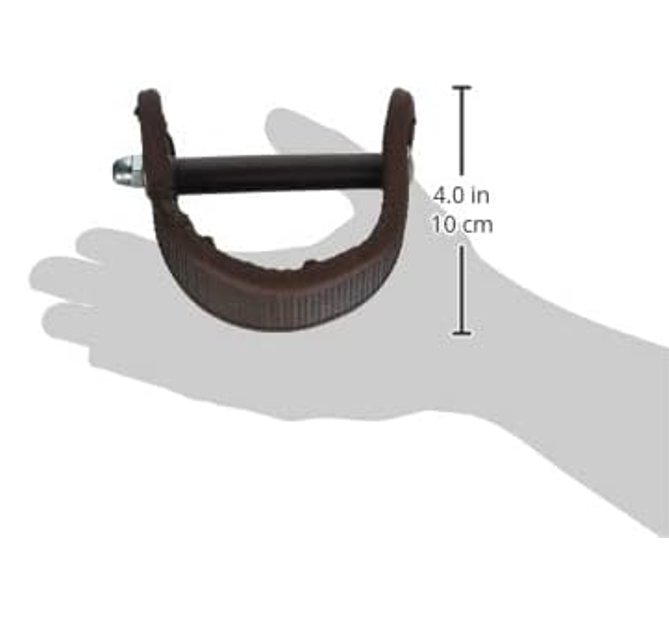 Tough-1 Brown Durable Nylon And Leather 3 Inch Saddle Stirrup Turner Strap