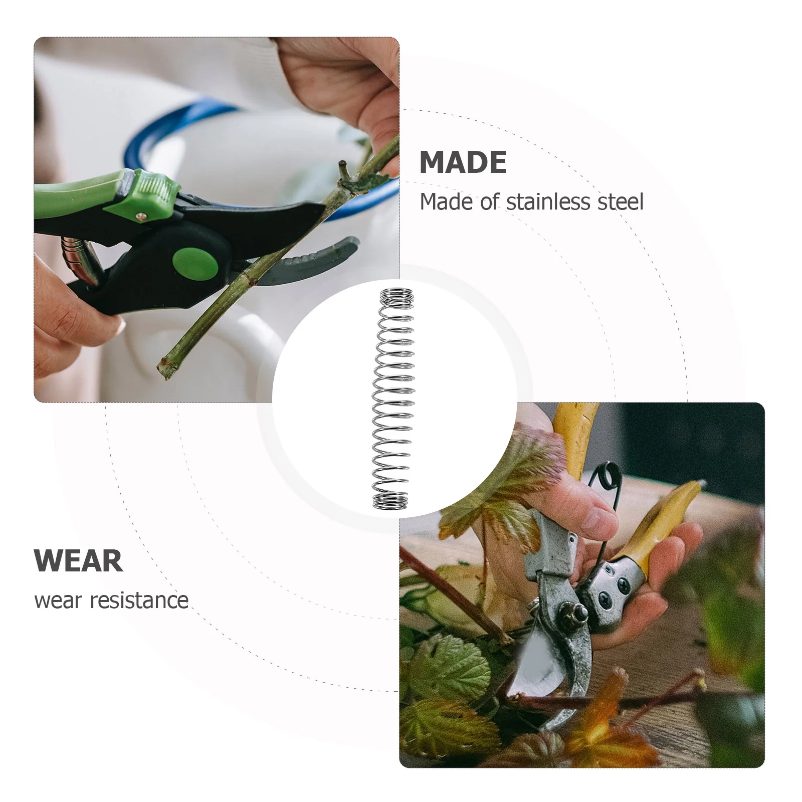 Pruner Spring Replacement Handheld Pruners Springs 3 Pcs Garden Shears Pruning Stainless Steel Parts