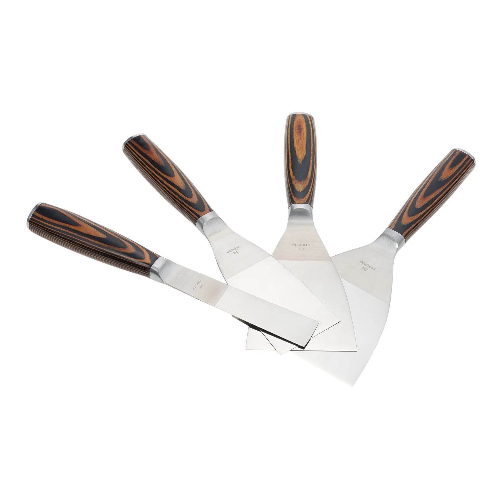 Hand tools shovel,Pcs Putty Paint Knife Drywall Set (1/2/3/4in) Paint Scraper Drywall And Drywall Drywall Putty Knife Handle With Wood Stainless Steel 4 Pcs Hand Tools Mud Scraper Set