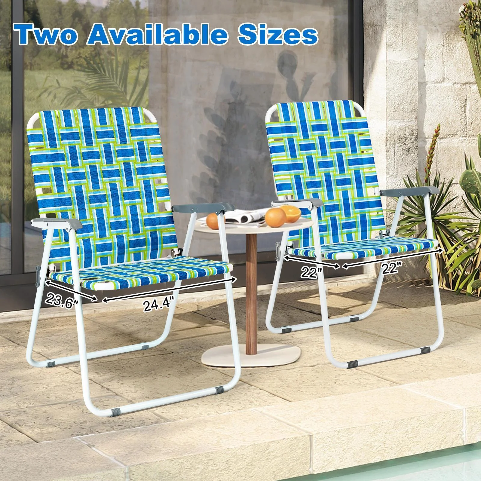 Portable Camping Webbed Folding Chair Set of 1-4 Pcs Outdoor Beach