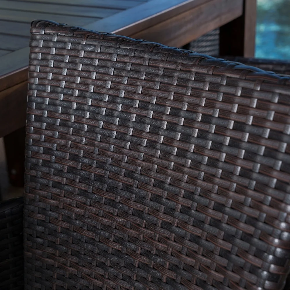 Christopher Knight Home Lincoln 7-piece Wicker Wood Dining Set by