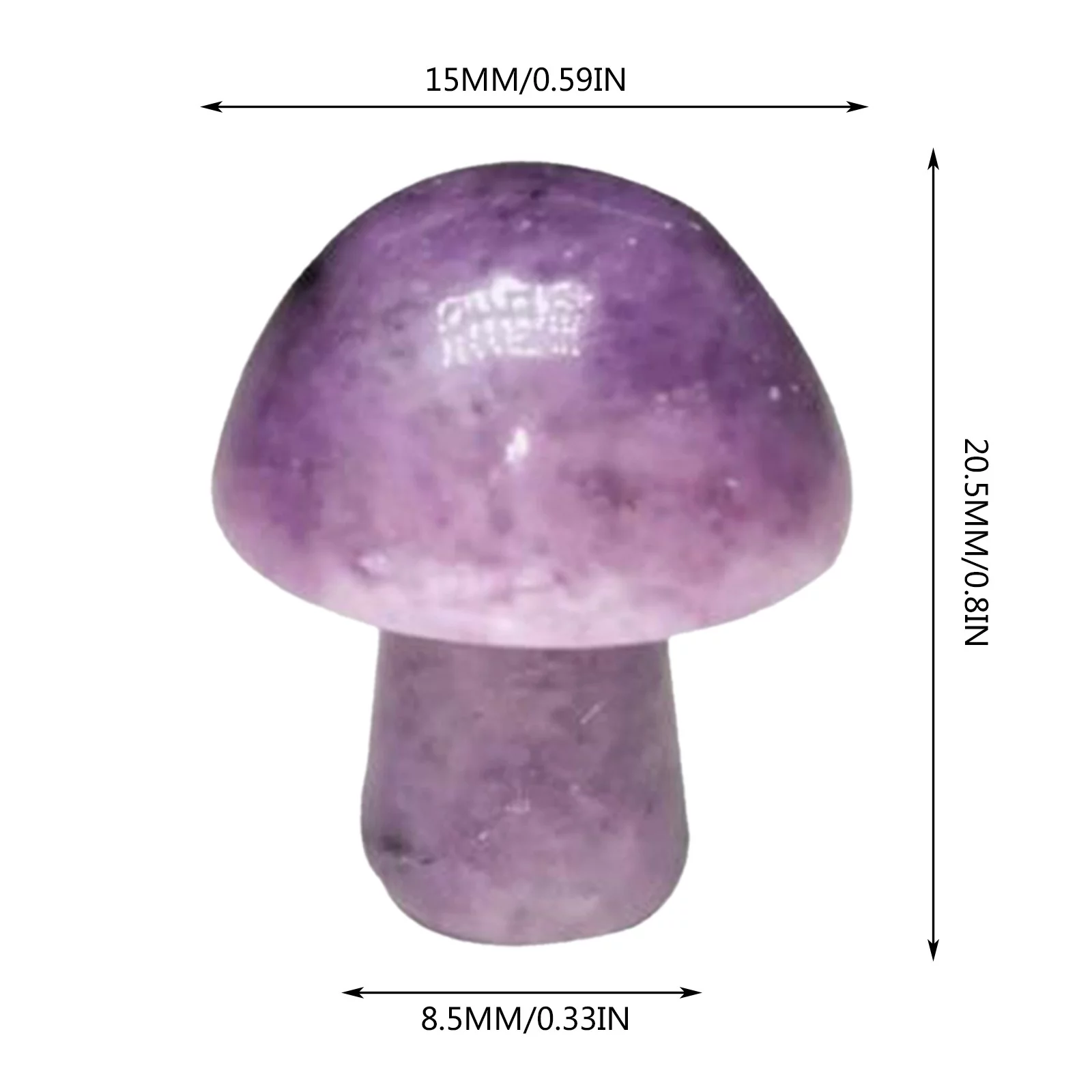 YHAIOGS Modern Art Agatess Semi Preciouss Mini Small Mushroom Shape Healing Natural Gem Polished Love Gem Rose Quartz Amethyst Flower Pot Fish Tank Decorative Stone