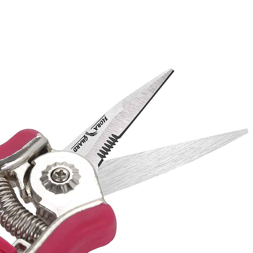 FLORA GUARD 6.5 Bypass Pruning Shears for Gardening,Sharp Plant Trimming Scissors for Precise Cuts (Pink)