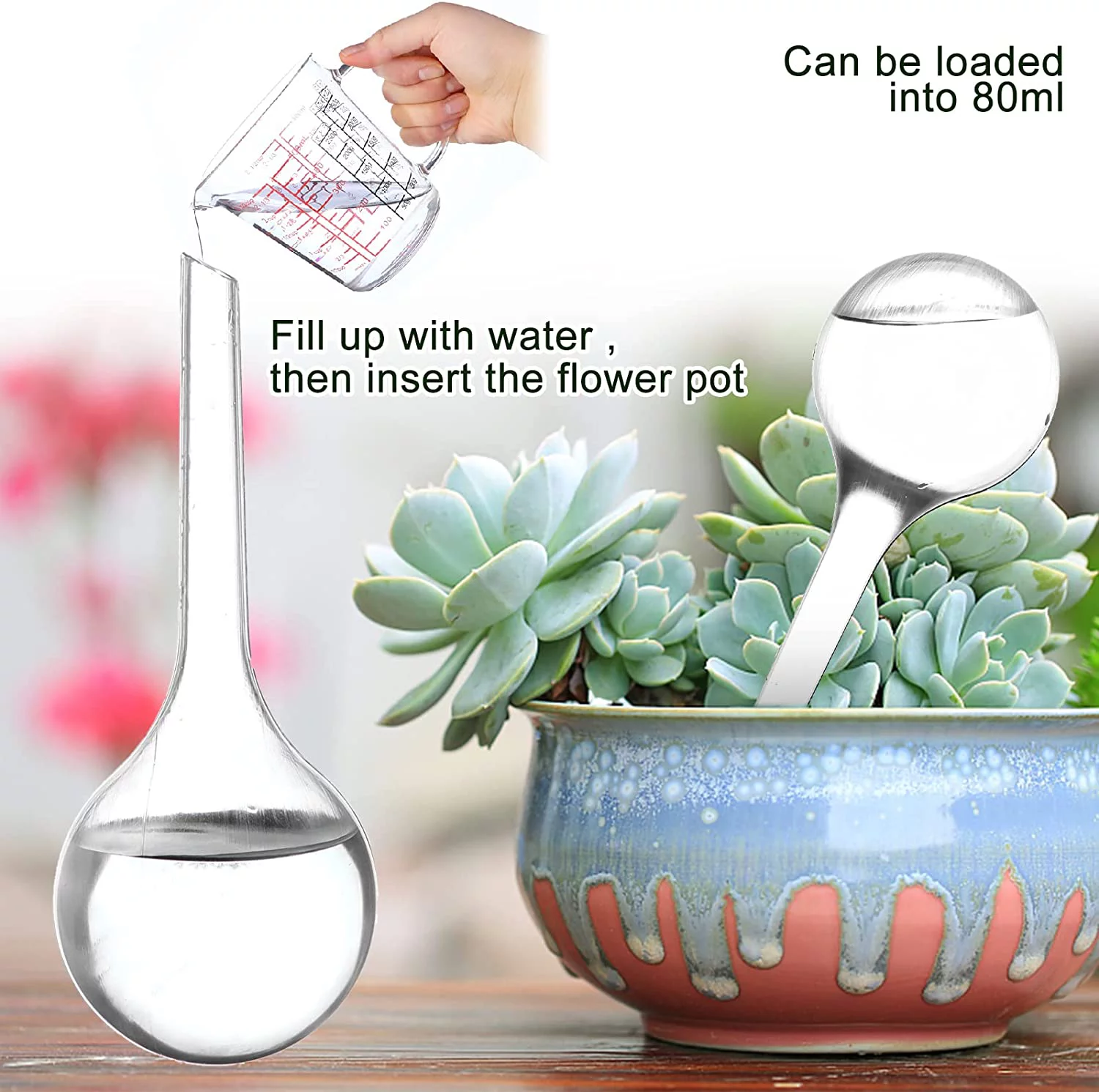 12 Pack Plant Watering Globes Automatic Watering Globes Plant Self Watering Bulb Waterer Automatic Watering System Light Bulb