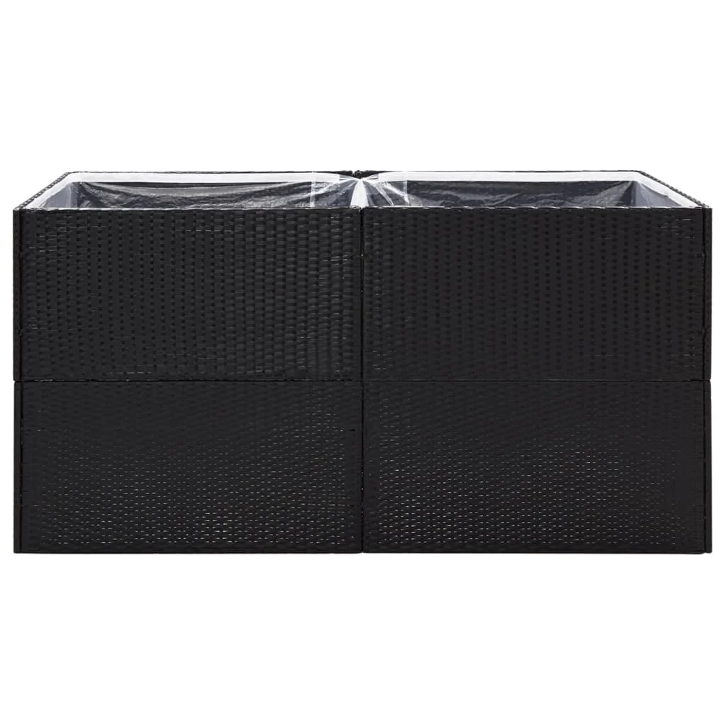 Andoer parcel,Lawn Flower Box 157x80x80 Planter Box Plant Balcony Flower Poly Rattan Vidaxl Planter Patio Plant Box Planter 61.8