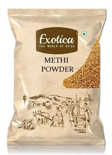 Exotica Fresh Natural Dried Fenugreek Powder | Methi Dana Powder | Indian Spices & Masala (400 Grams)