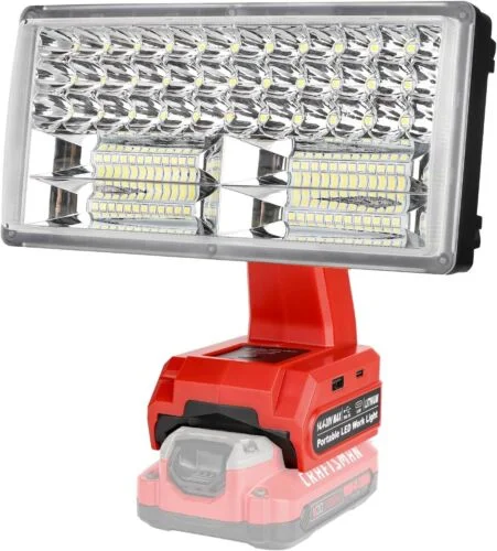 20V Light for Craftsman V20 Li-ion Battery, 40W 4200LM for Craftsman Light with 5V/2.1A USB Port,18W Type C Port 110° Pivoting Head Led Work Light Floodlight Spotlight