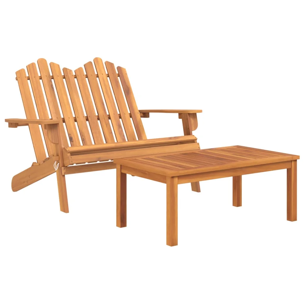 Dcenta 4 Piece Adirondack Patio Set Solid Wood Acacia