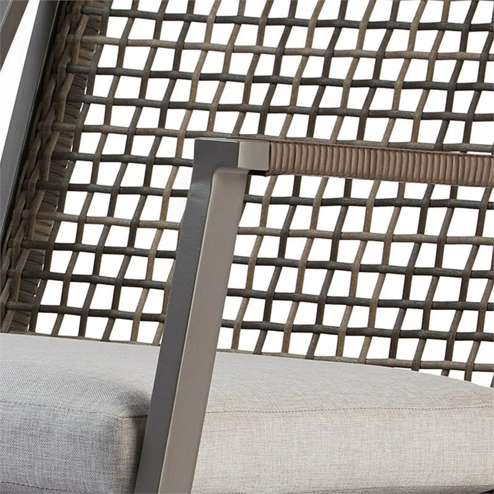 Home Square Aluminum Frame Patio Rocker Chair in Gray Finish - Set of 4