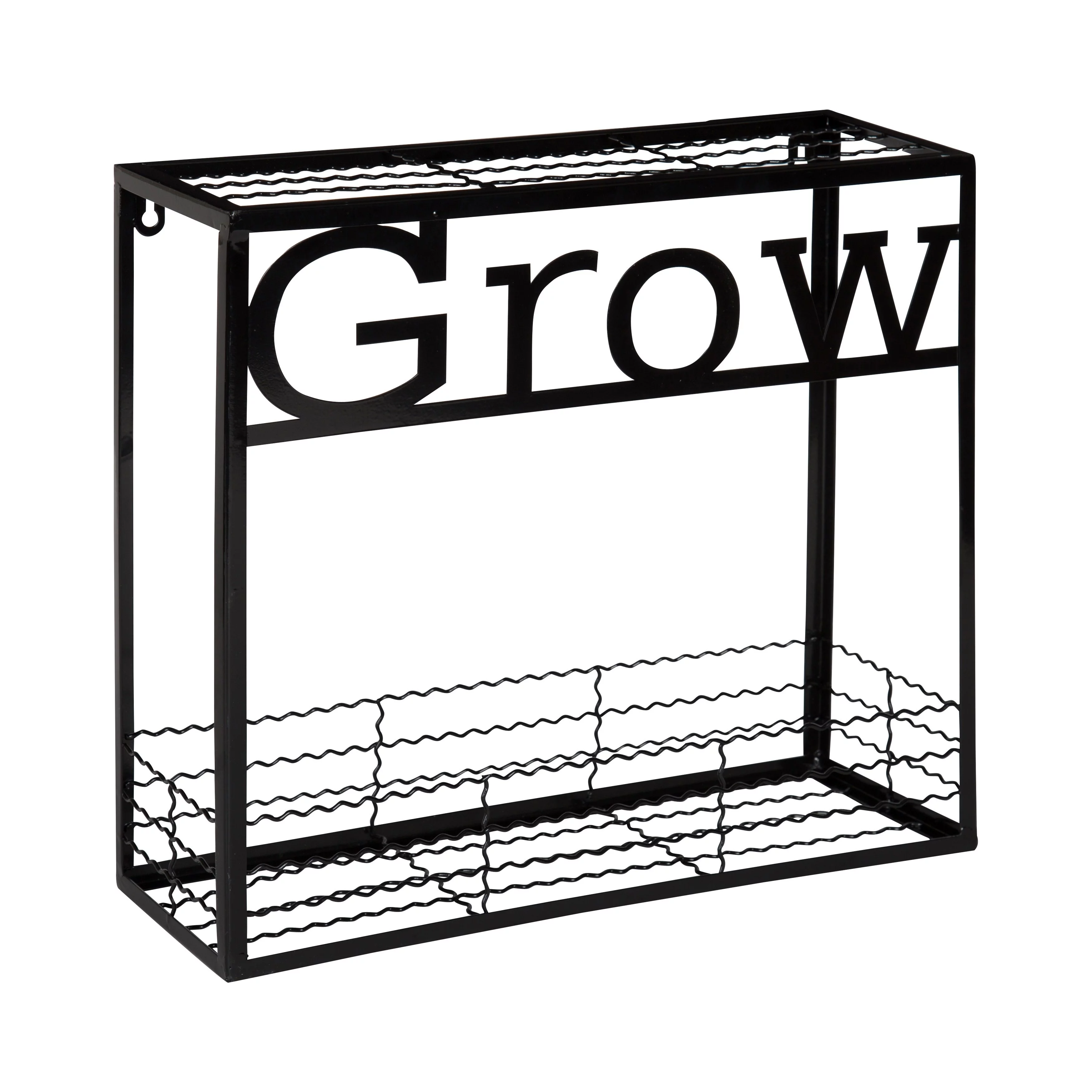 Kate and Laurel  Cramer Wall Garden Box, 16.5 x 15 inches, Black - 15x5x16.5