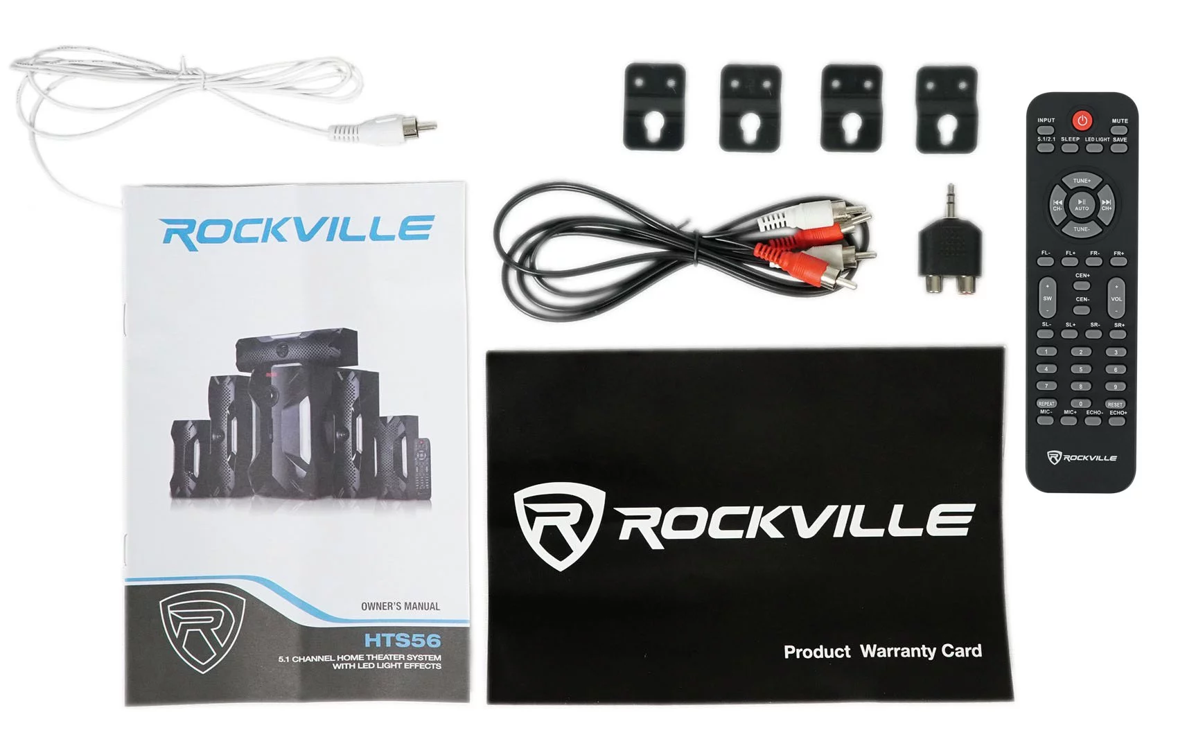 Rockville Bluetooth Home Theater Karaoke Machine System w/8