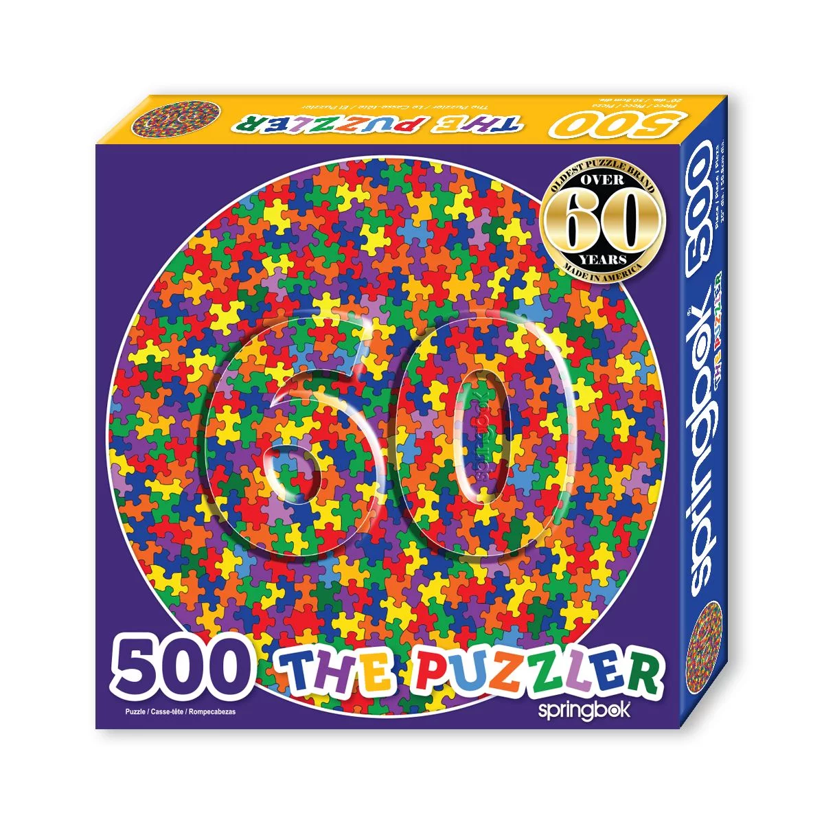 Springbok's Round 500 Piece Jigsaw Puzzle The Puzzler - Made in USA