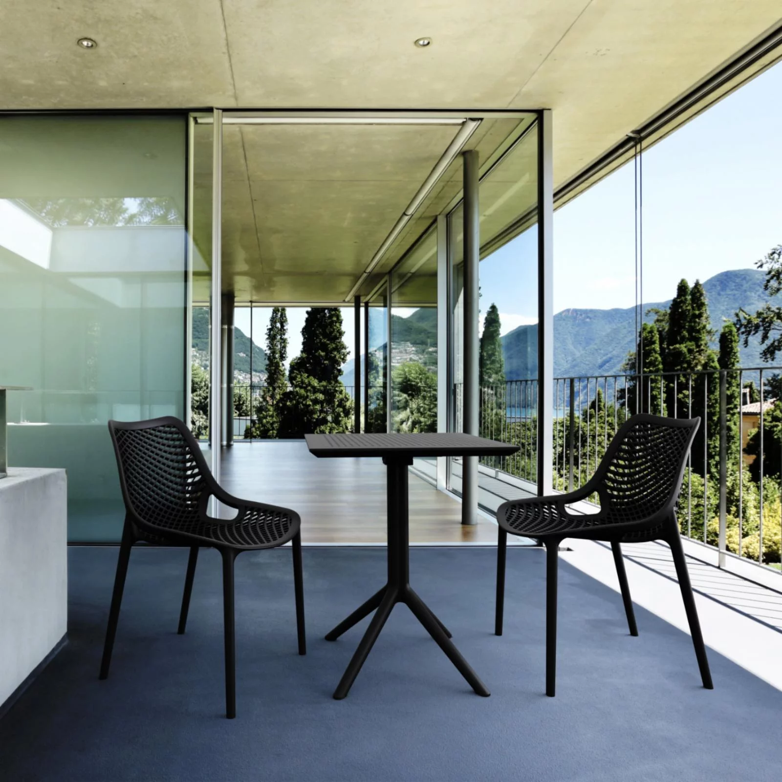 Compamia Air Bistro Set 3 Piece in White Finish