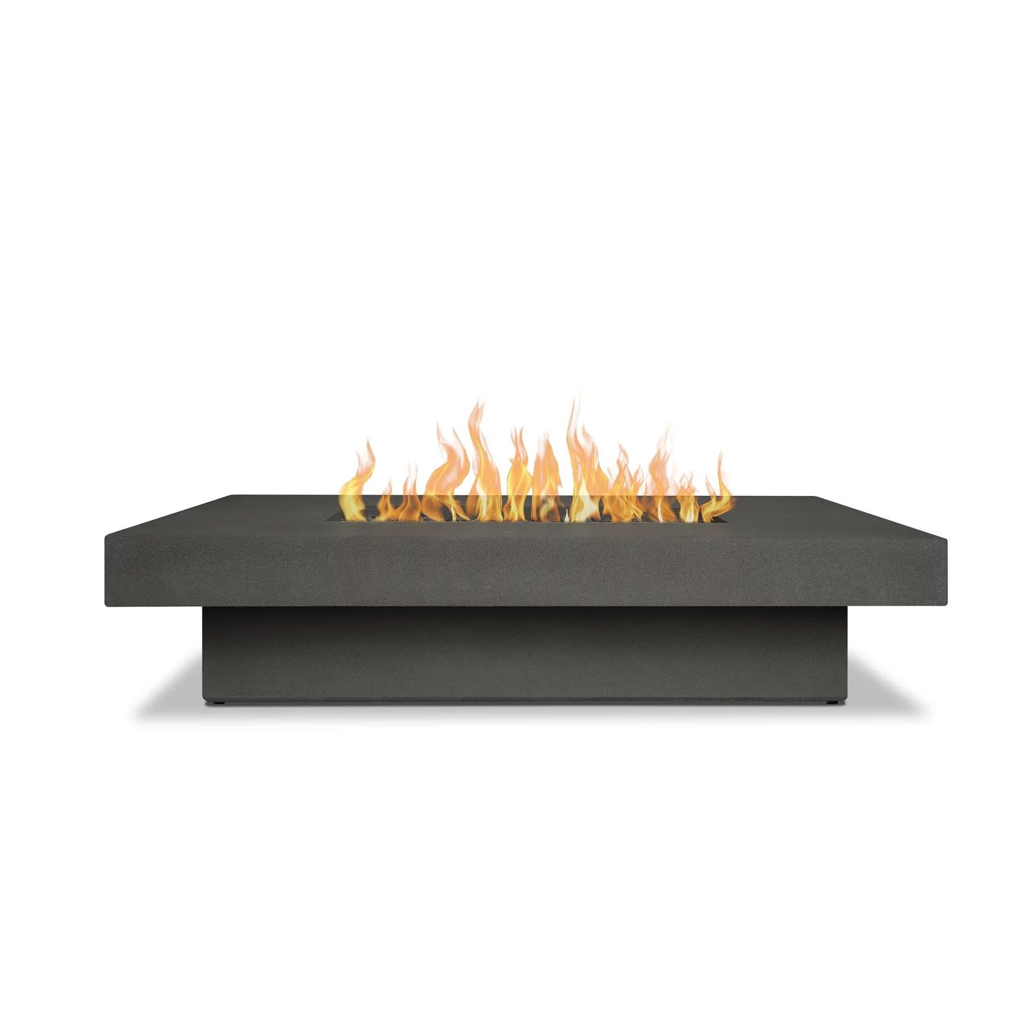 BBQGuys Signature Geneva 60-Inch Rectangle Propane Fire Table - Carbon - 1581LP-CBN