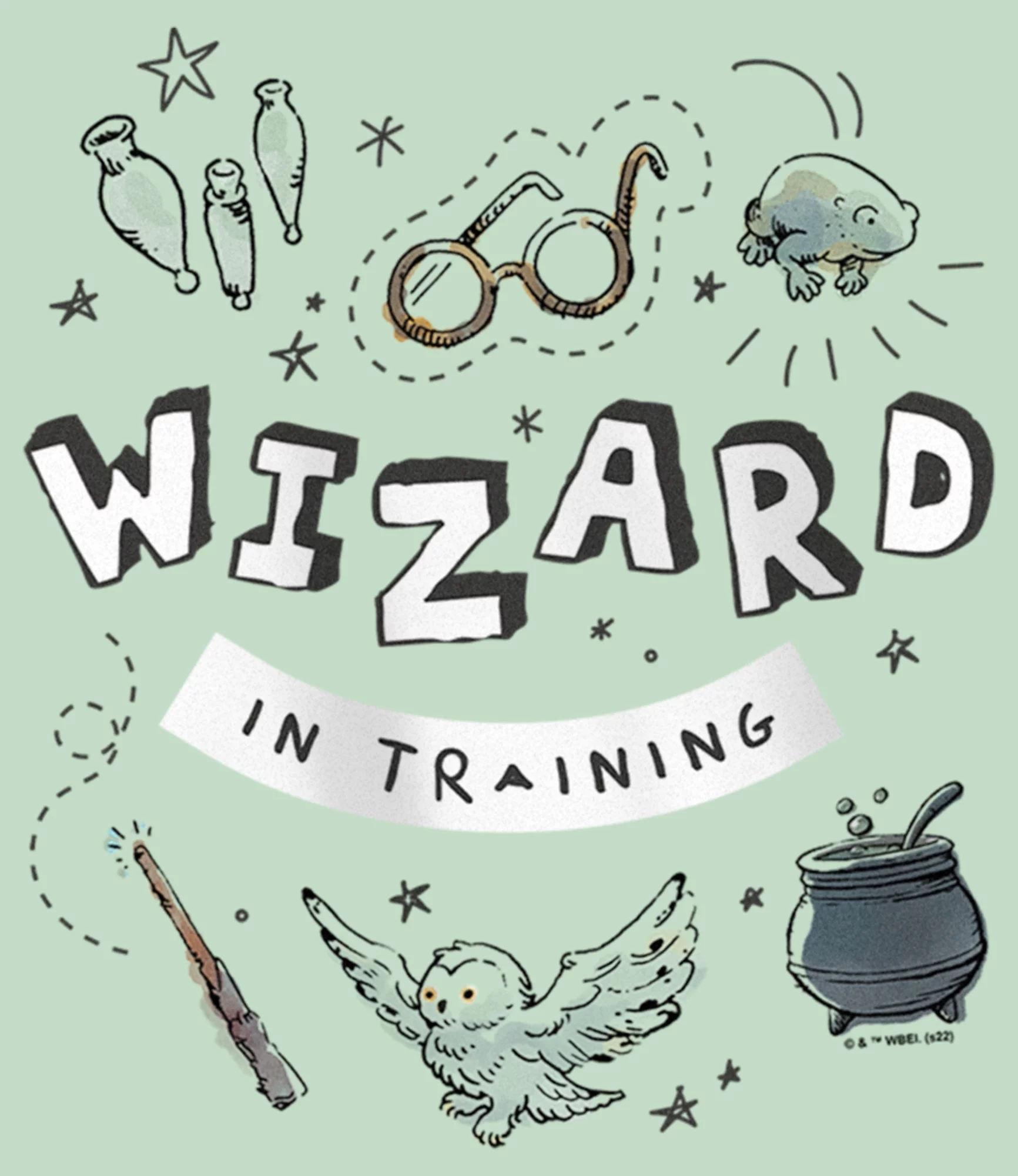 Girl's Harry Potter Wizard Training  Graphic Tee Mint X Small