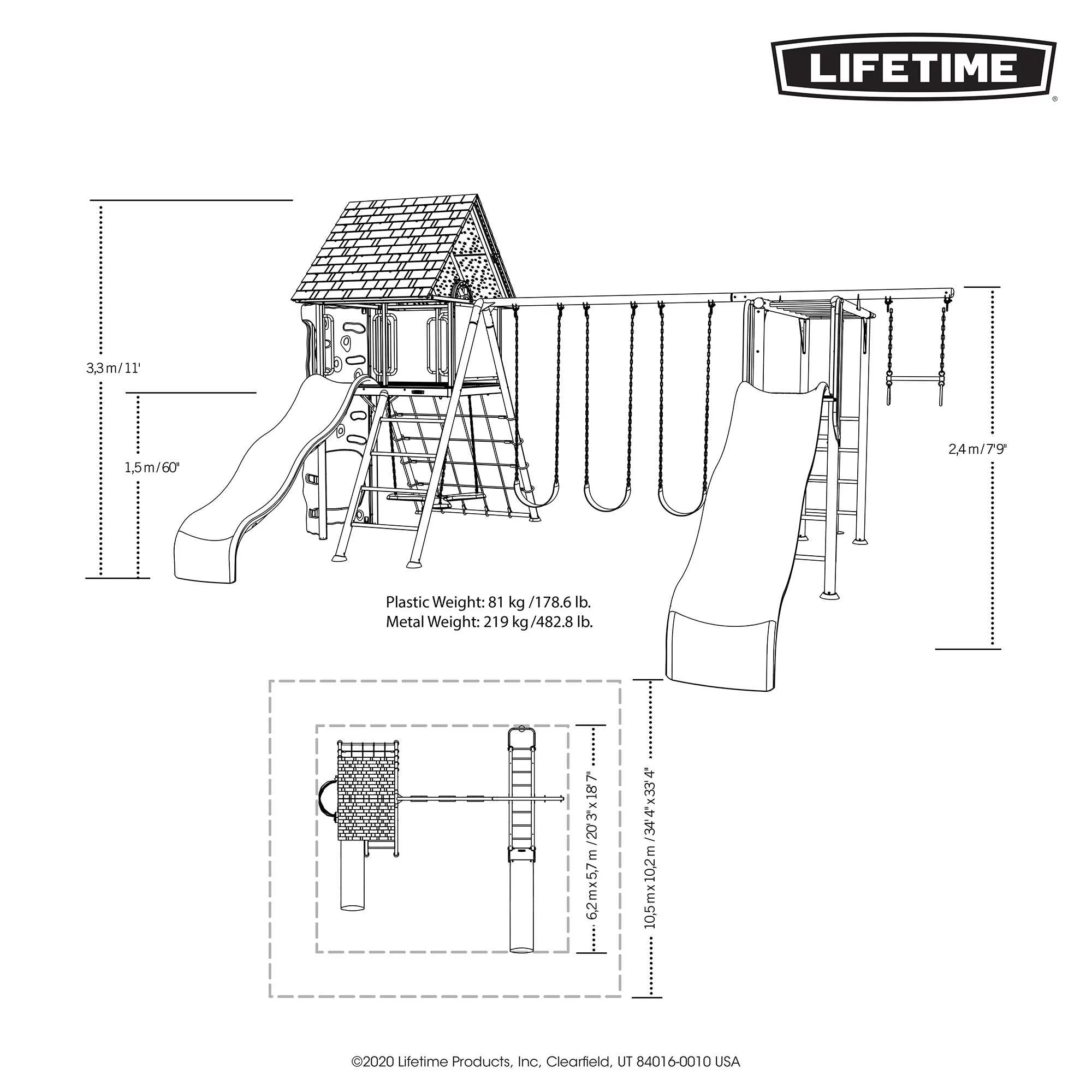 Lifetime Big Stuff ® Deluxe Swing Set, Primary (91087)