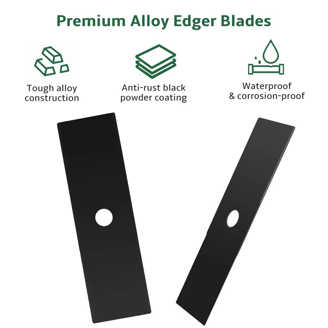 Alloy 12-Inch Edger Blades 10-Piece Set, Precision Heavy-Duty Trimmer Cutter Blades, 1inch Bore Replacement Edger for Efficient Cutting
