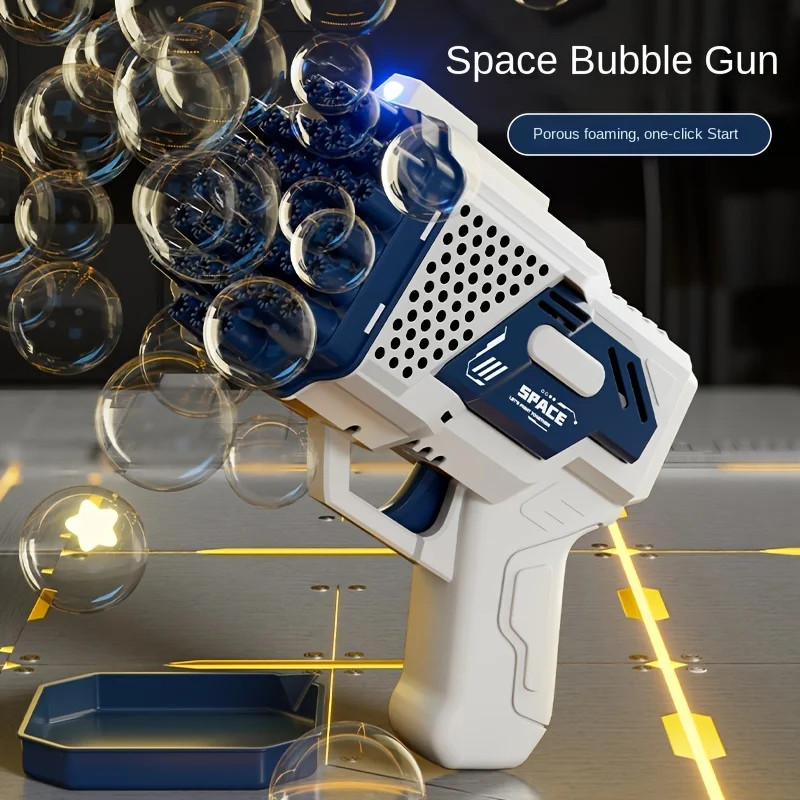 Bubble Machine Gun, 40 holes Bubbles Gun Toys for Boys Girls Age 3 4 5 6 7 8 9 10 11
