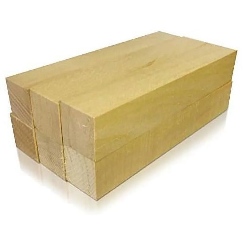 6 Pack Extra Long Basswood Blocks 12 X 2 X 2 Inches Premium Unfinished Soft Wood Blocks For Carving And Whittling