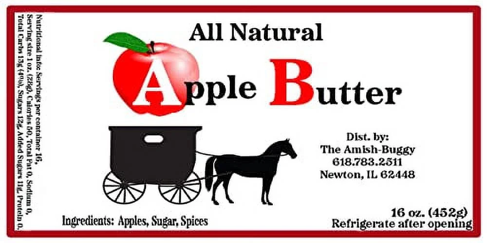 Amish Fruit Butters (Two 16 Oz. Jars) ( Butter)