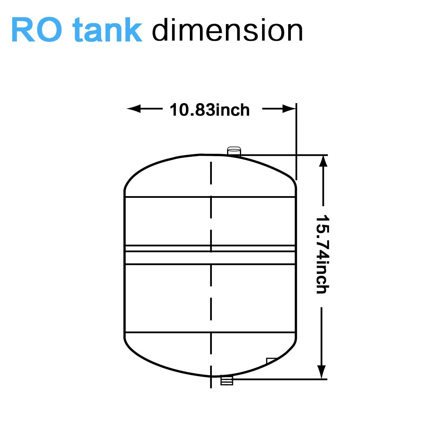 4.0 Gallon RO Water Storage Tank for Reverse Osmosis Systems -NSF Certificated