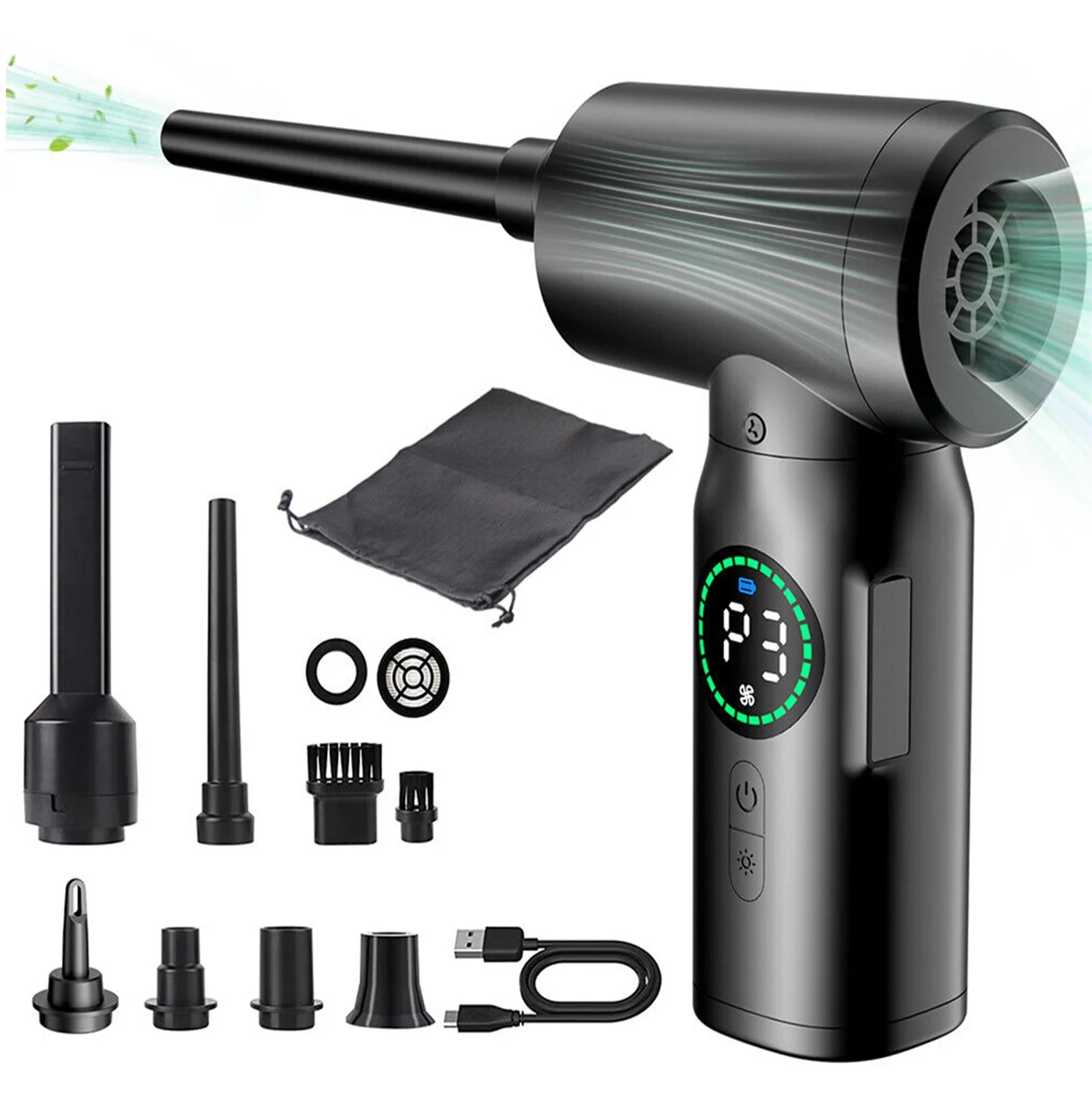100000RPM Cordless Air Duster Blower and Vacuum Cleaner Combo for Computer Cleaning