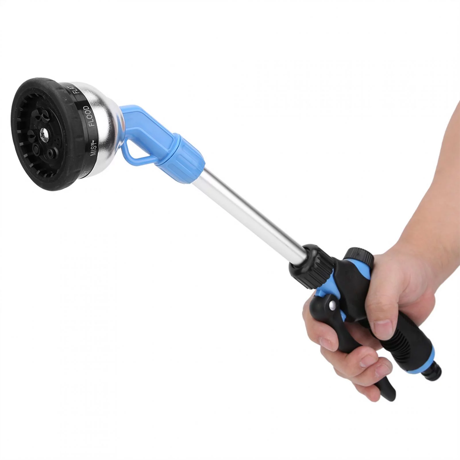 Garden Hose Nozzle, Watering Wand Alloy Steel Garden Multifunction Watering Irrigation Sprayer with 9 Nozzles